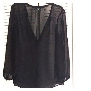 black Sheer top